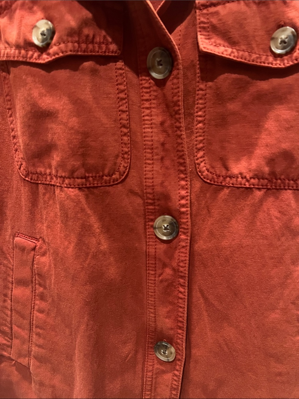 LOFT Rustic Red Utility Jacket with Button Front - Picture 3 of 4